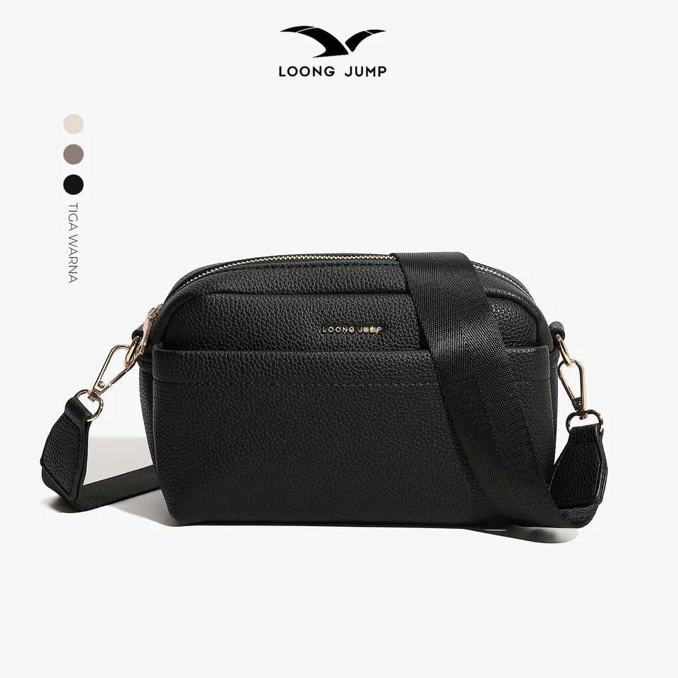 Tas Selempang Hitam · 9750-BLACK-F