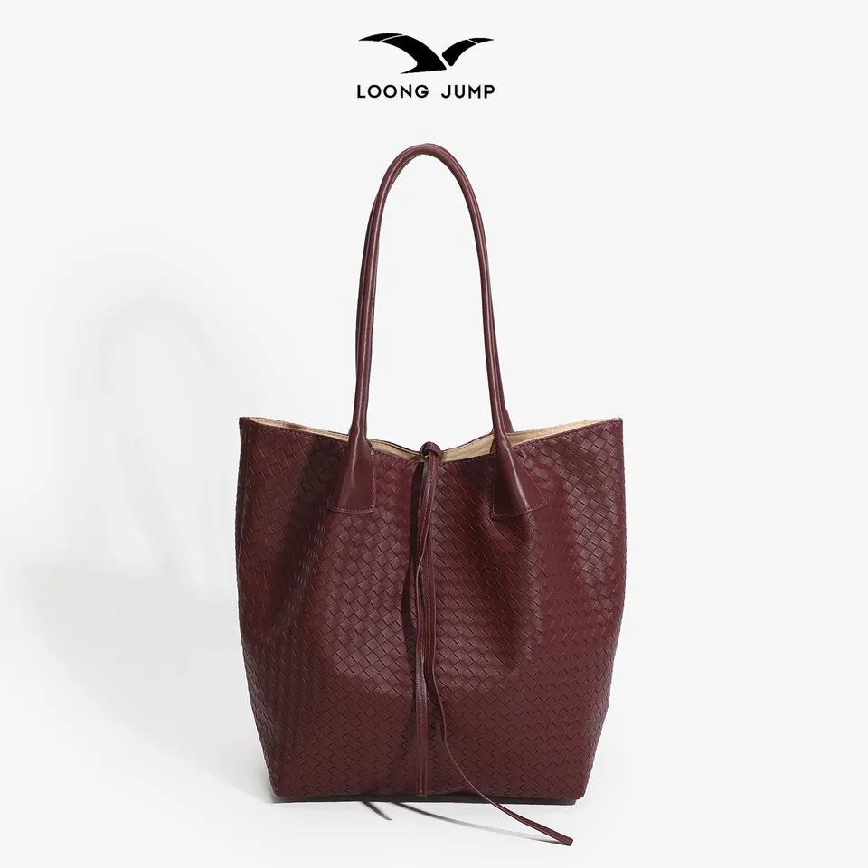 Tote Anyaman Tinggi · B00101-1-WineRed-L