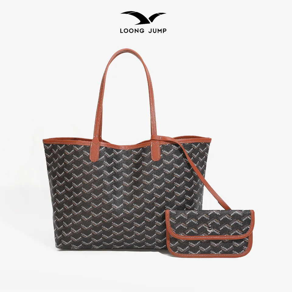 Tote Monogram dan Pouch · G00102-1-Brown-L